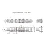 En serie presisjonsrullkjeder med kort deling