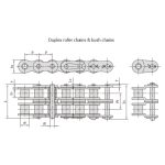 En serie presisjonsrullkjeder med kort deling