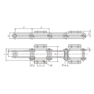 transportkjede med festemidler