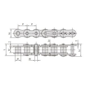 dacrometbelagt rullekjede