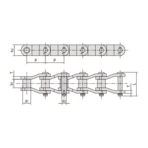 kraftig krumtappkoblet transmisjonskjede