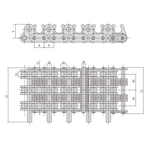 rullekjede for tekstilmaskiner