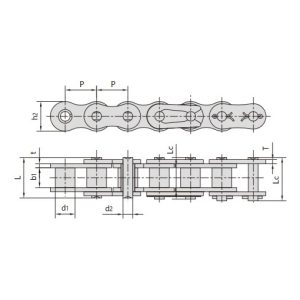 korttrinns nikkelbelagt rulle korrosjonsbestandig kjede