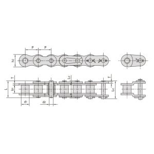 rustfritt stål korttrinns rullekjede