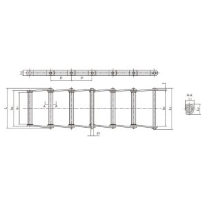 sveiset konstruksjon buet platekjede