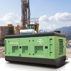 skidmontert diesel dreieskrue luftkompressor